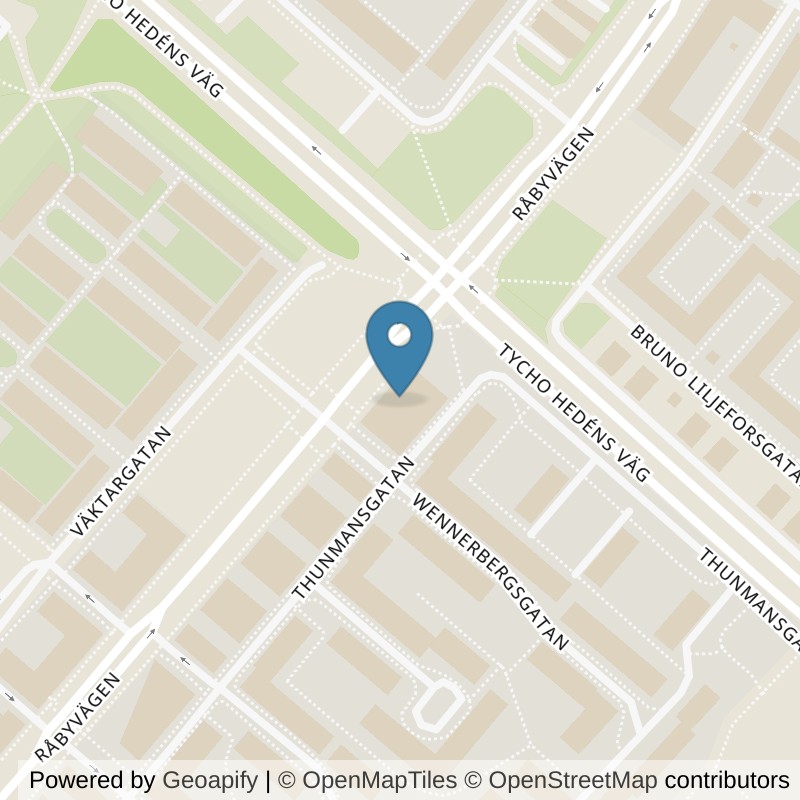 Map: location of STC Uppsala Kvarngärdet in Uppsala