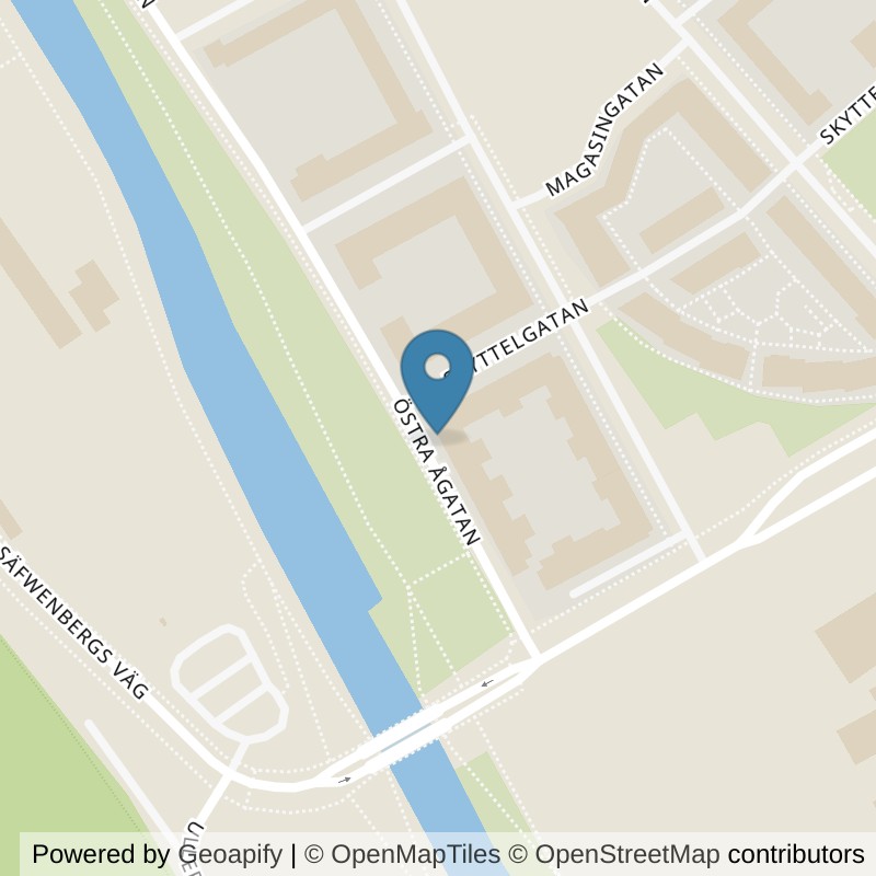 Map: location of STC Uppsala Tullgarnsparken in Uppsala