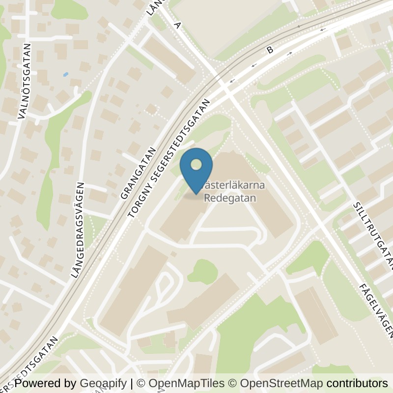 Map: location of STC Långedrag in Västra Frölunda