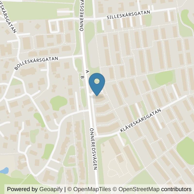 Map: location of STC Önneredsvägen in Västra Frölunda