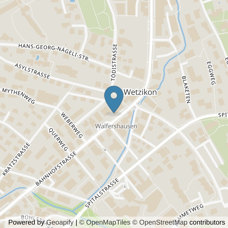 Map: location of StrongFit GmbH in Wetzikon