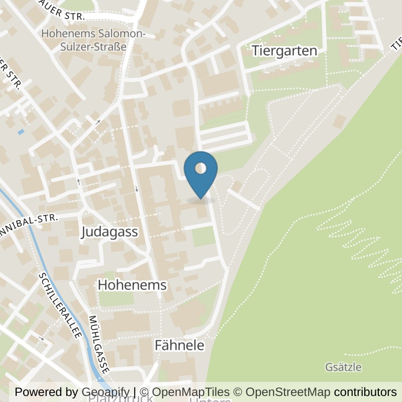 Map: location of studio twenty minutes in Hohenems