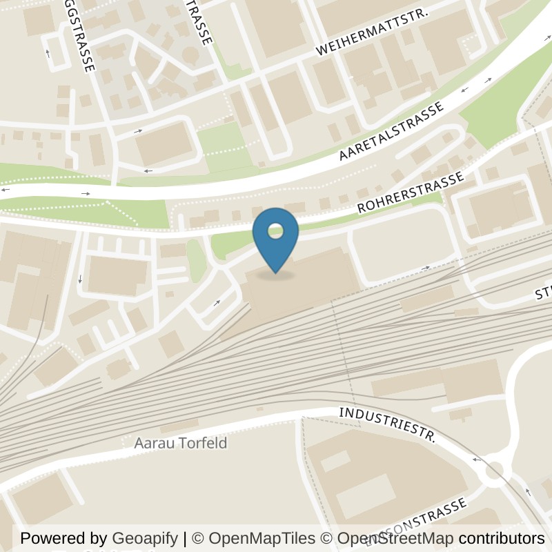 Map: location of SWISS TRAINING in Aarau