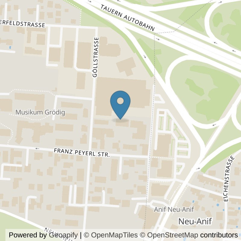 Map: location of TEAM PAUR - Fitnessstudio Salzburg Süd in Grödig