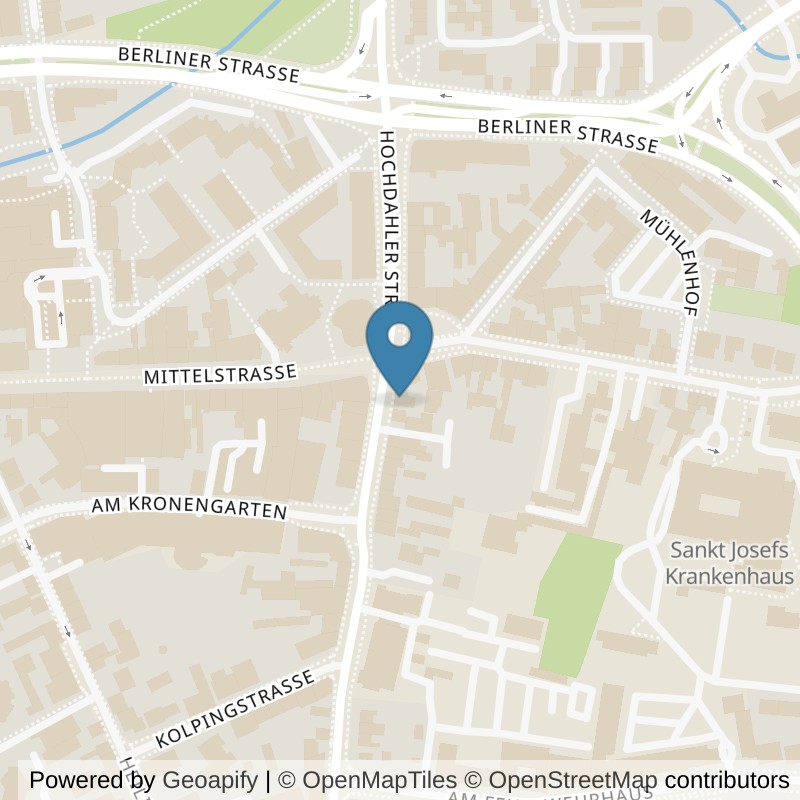 Map: location of terra sports Hilden in Hilden