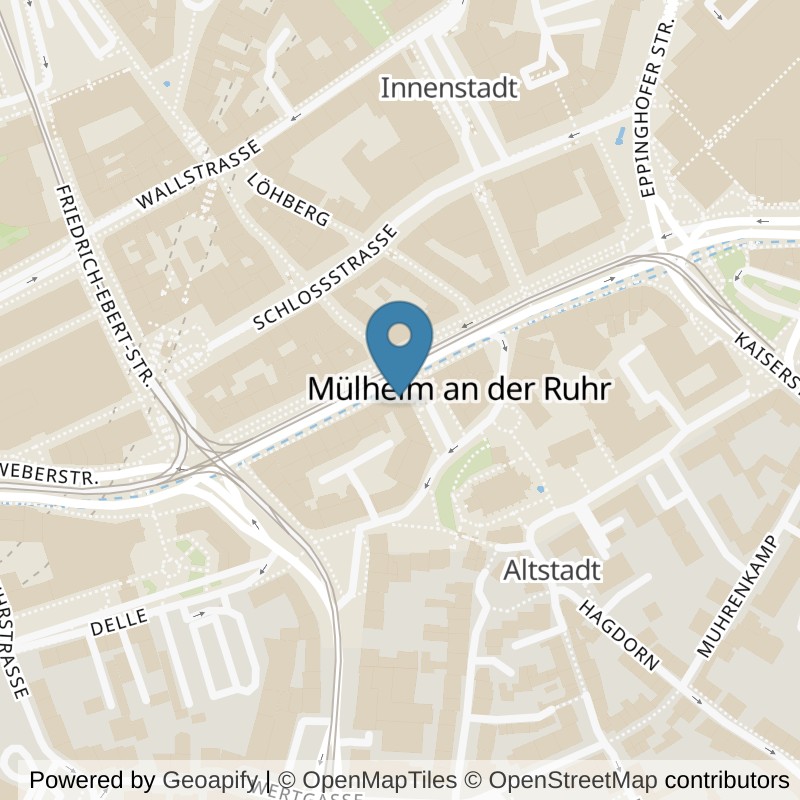Map: location of terra sports Mülheim an der Ruhr in Mülheim an der Ruhr