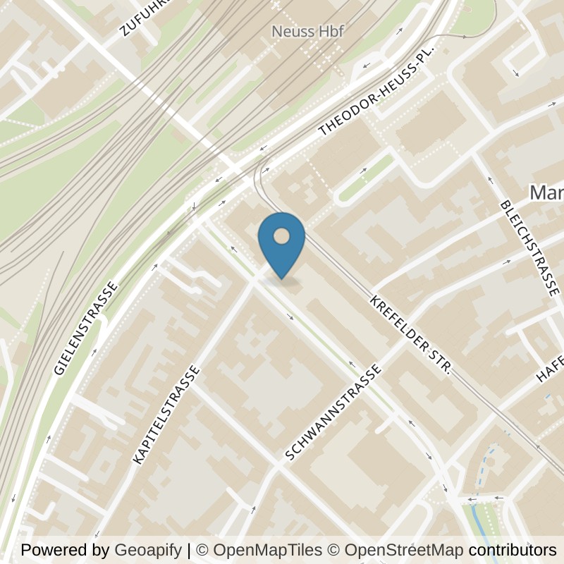 Map: location of terra sports Neuss in Neuss