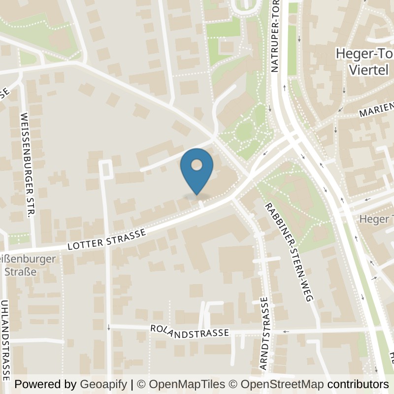 Map: location of terra sports Osnabrück in Osnabrück