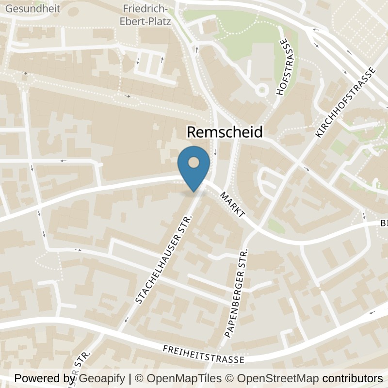 Map: location of terra sports Remscheid in Remscheid