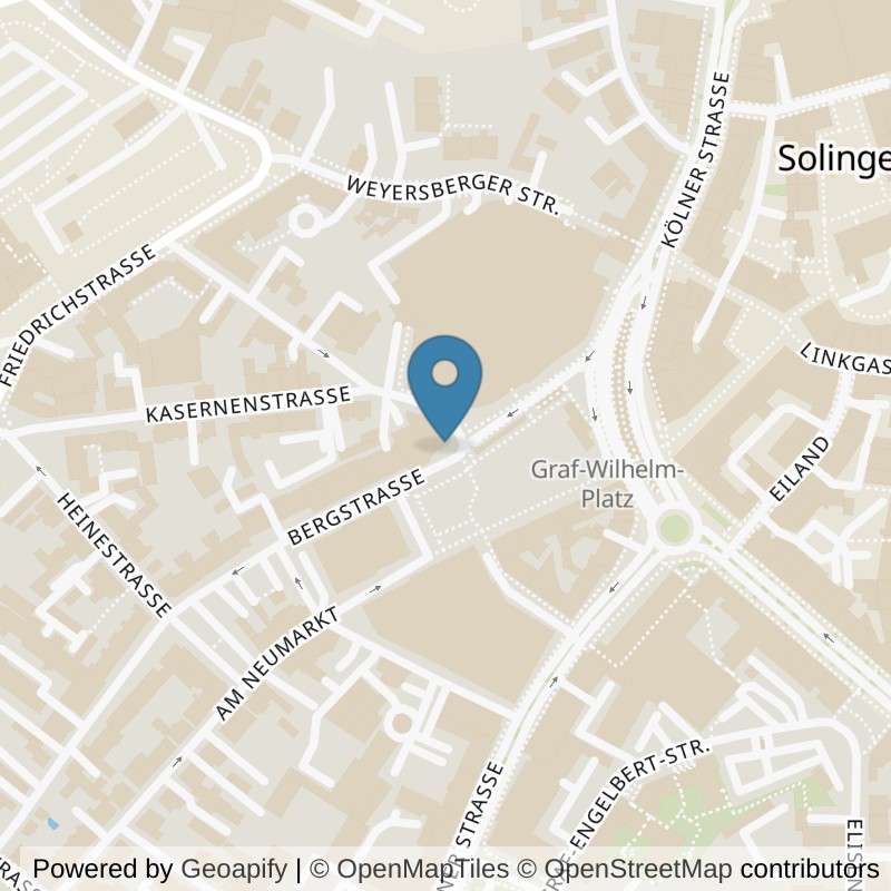 Map: location of terra sports Solingen in Solingen