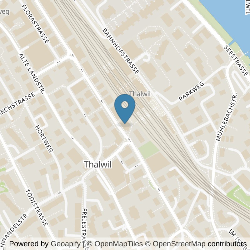 Map: location of The Core Club Thalwil in Thalwil