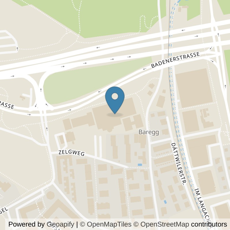Map: location of THE GYM Baregg in Baden