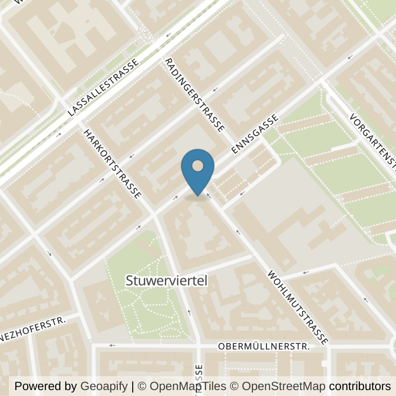Map: location of The Jungle in Wien