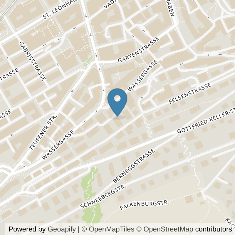 Map: location of the studio 9000 in St. Gallen
