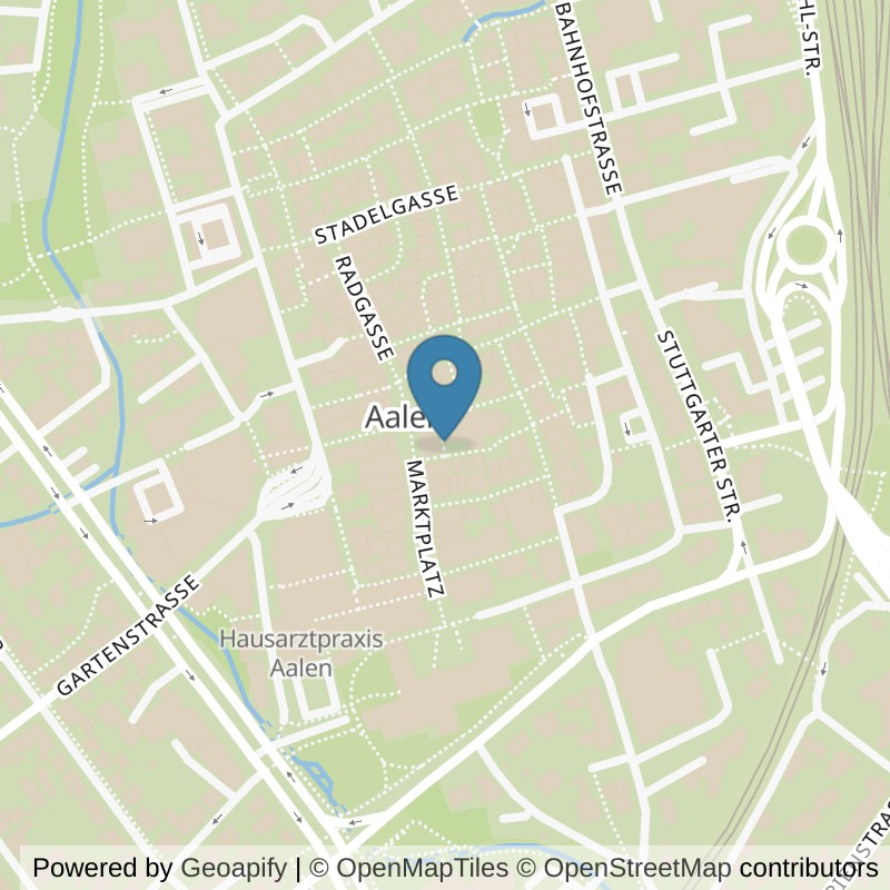 Map: location of TopFit Aalen Bahnhofstraße in Aalen