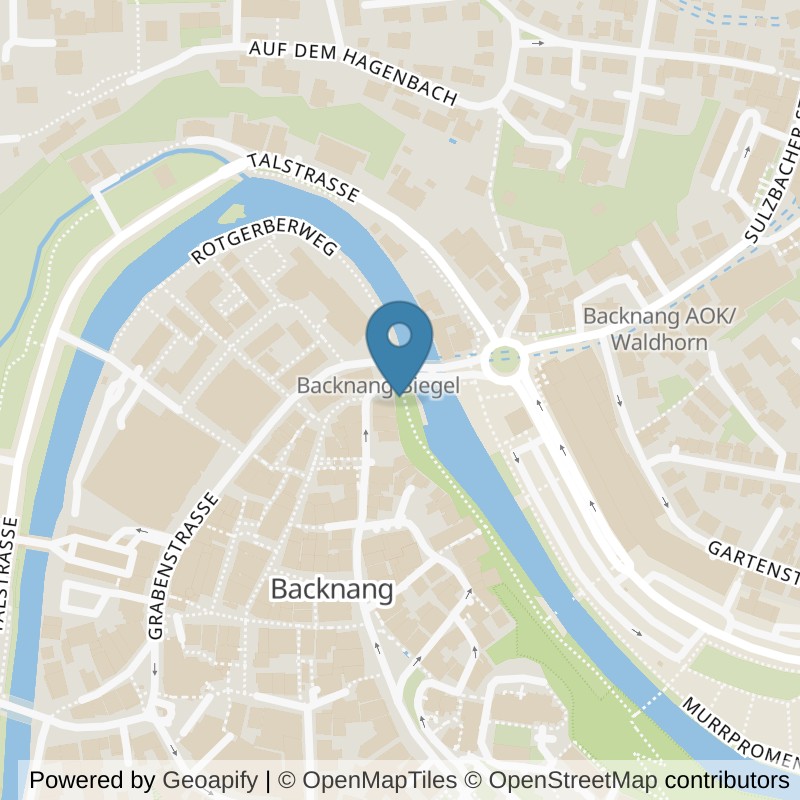 Map: location of TopFit Backnang in Backnang