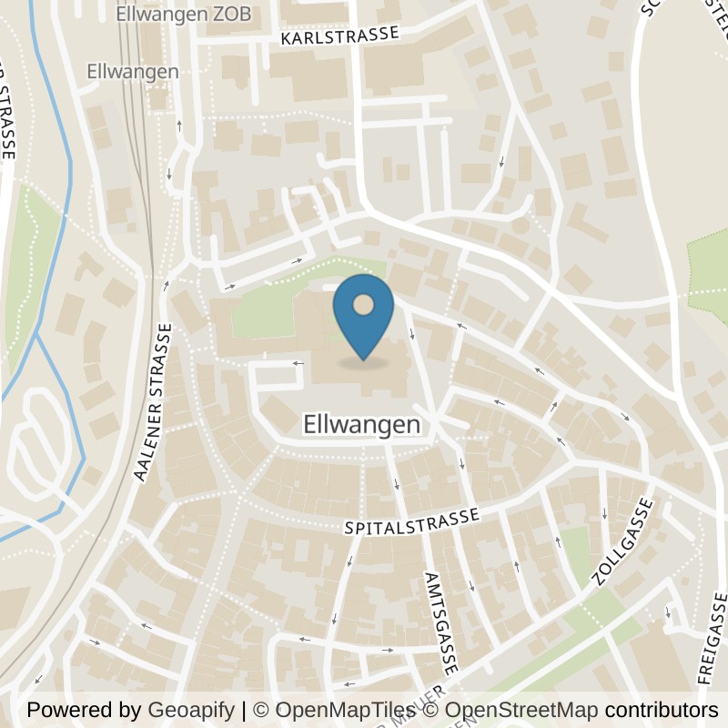 Map: location of TopFit Ellwangen in Ellwangen