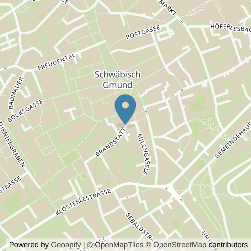 Map: location of TopFit Schwäbisch Gmünd Bahnhof in Schwäbisch Gmünd
