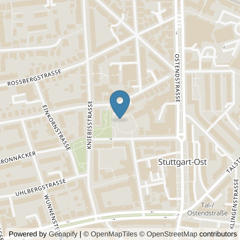 Map: location of TopFit Stuttgart Ost in Stuttgart