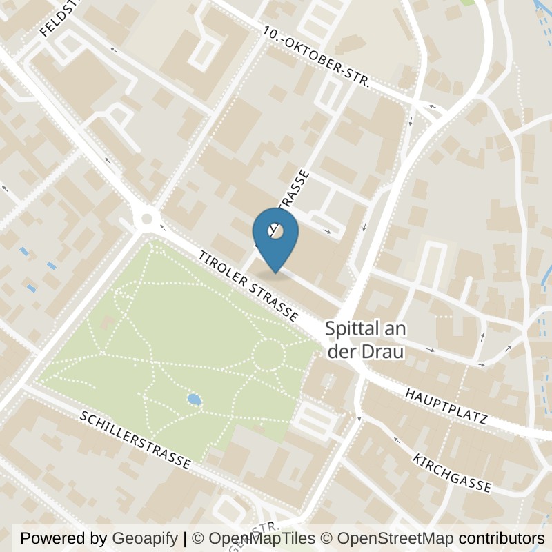Map: location of Training am Stadtpark in Spittal an der Drau