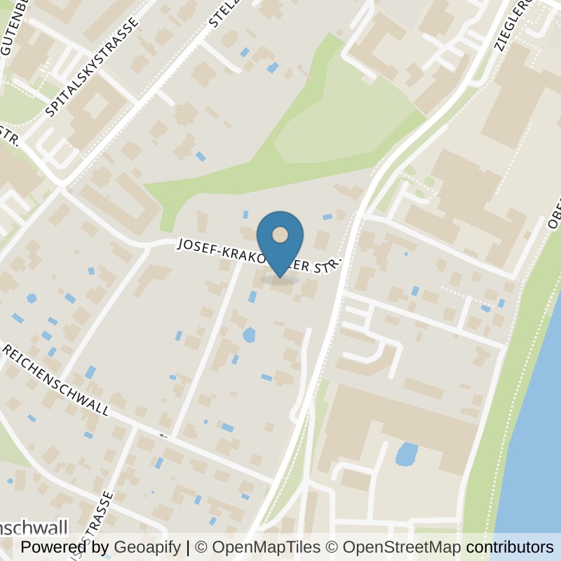 Map: location of trees and stories in Steyr