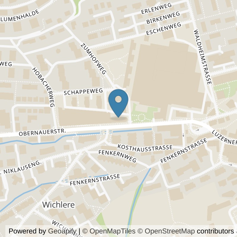 Map: location of UNIQUE Fitness Kriens in Kriens