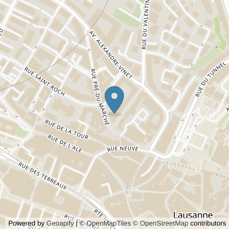 Map: location of Universal Fitness / Gym in Lausanne