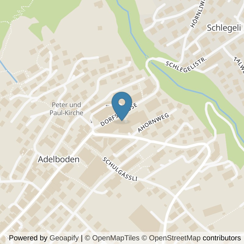 Map: location of update Fitness Adelboden in Adelboden