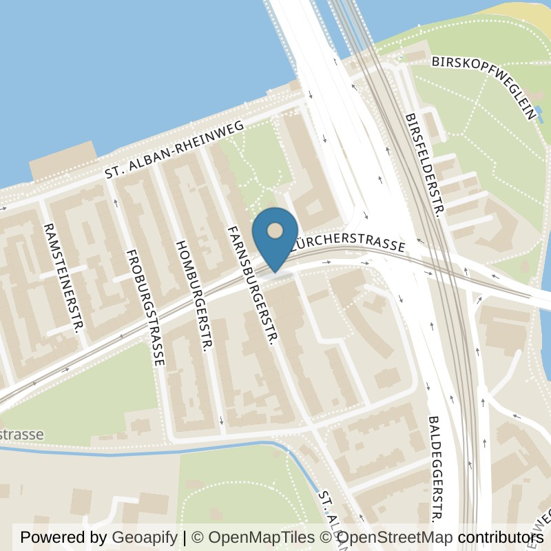 Map: location of update Fitness Basel Breite in Basel