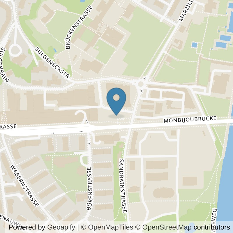 Map: location of update Fitness Bern Marzili in Bern