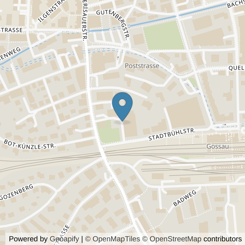 Map: location of update Fitness Gossau in Gossau SG