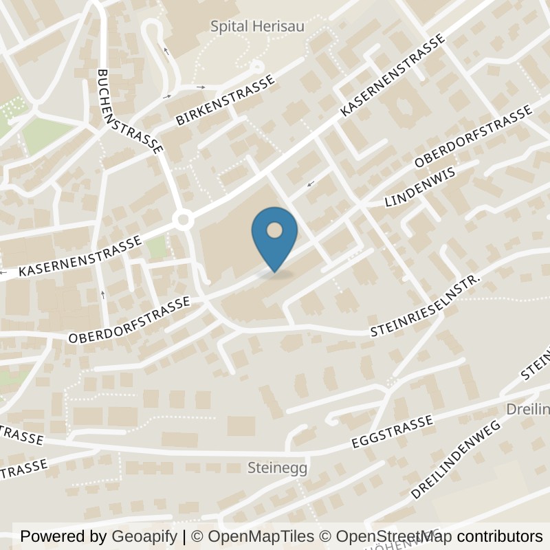 Map: location of update Fitness Herisau in Herisau