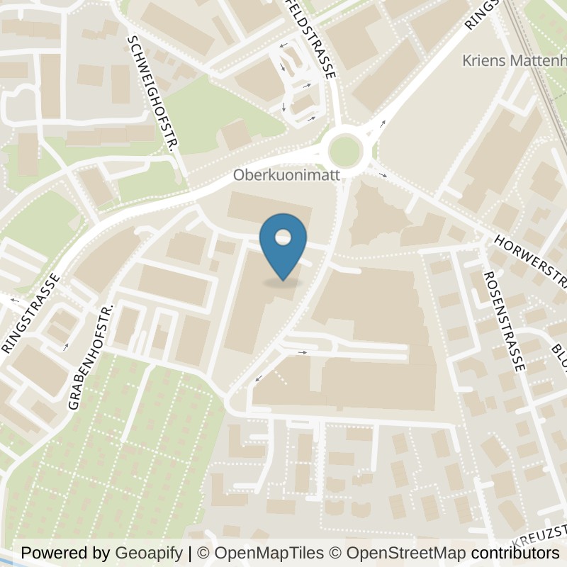 Map: location of update Fitness Kriens in Kriens