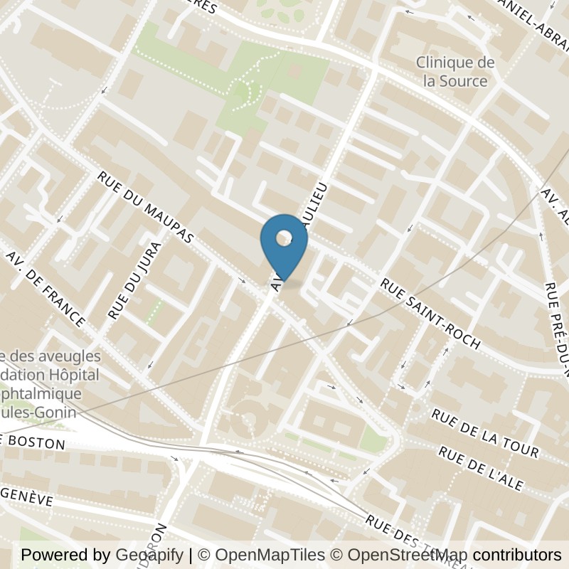 Map: location of update Fitness Lausanne Chauderon in Lausanne