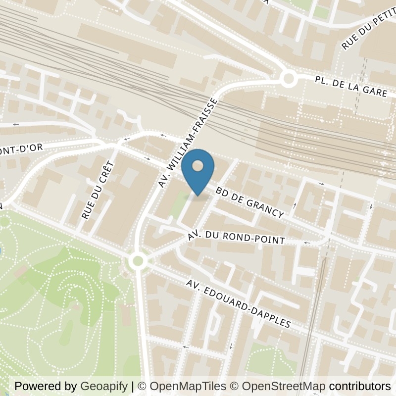 Map: location of update Fitness Lausanne Grancy in Lausanne