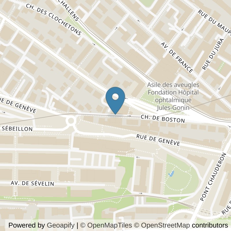 Map: location of update Fitness Lausanne Sévelin in Lausanne