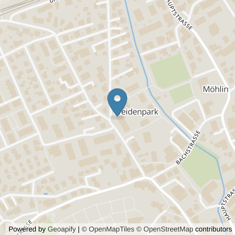 Map: location of update Fitness Möhlin in Möhlin
