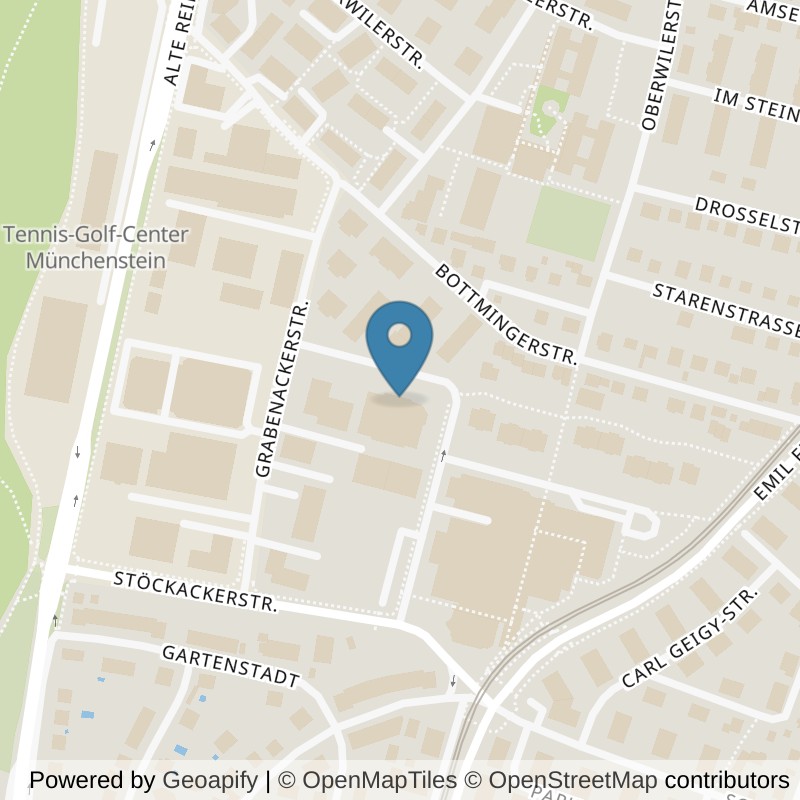 Map: location of update Fitness Münchenstein in Münchenstein