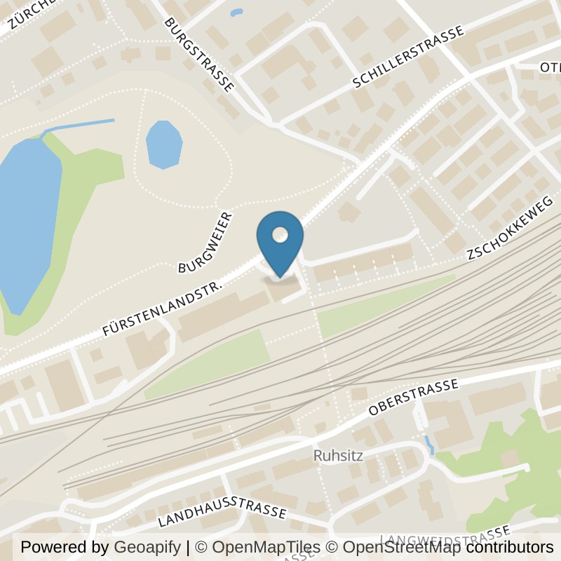 Map: location of update Fitness St. Gallen West in St. Gallen