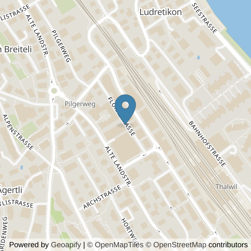 Map: location of update Fitness Thalwil in Thalwil
