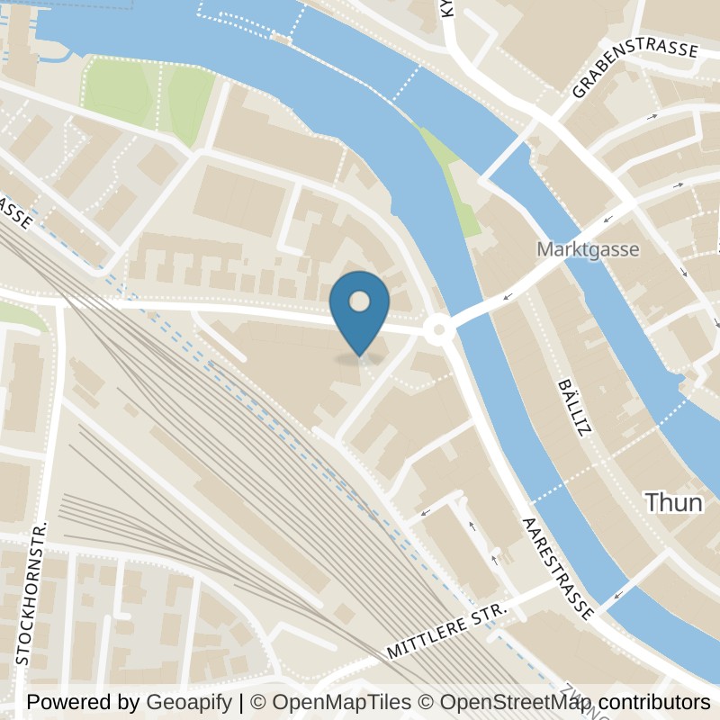 Map: location of update Fitness Thun in Thun