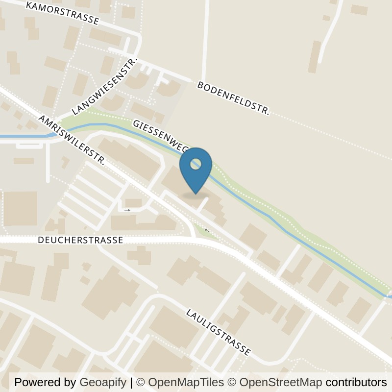 Map: location of update Fitness Weinfelden Ost in Weinfelden