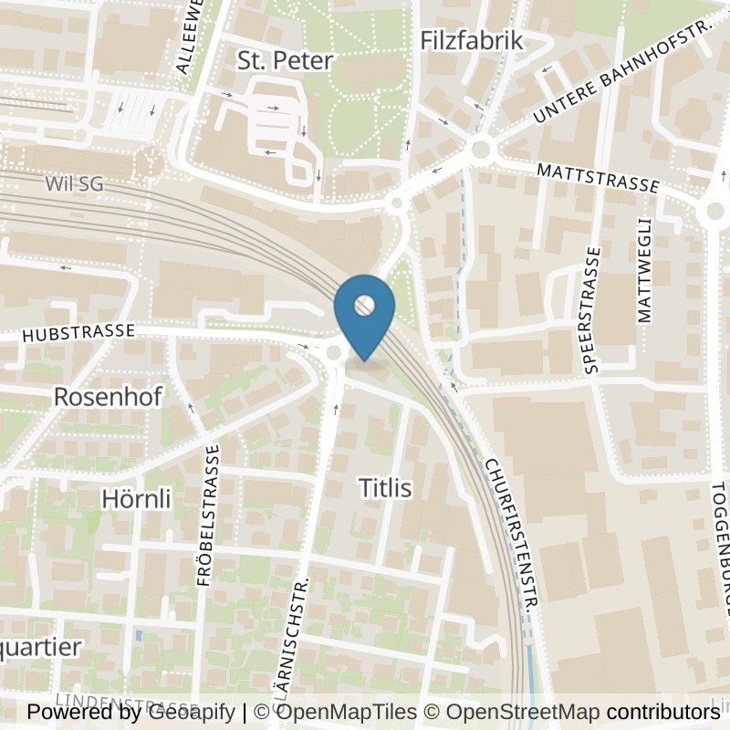 Map: location of update Fitness Wil Kraftwerk in Wil