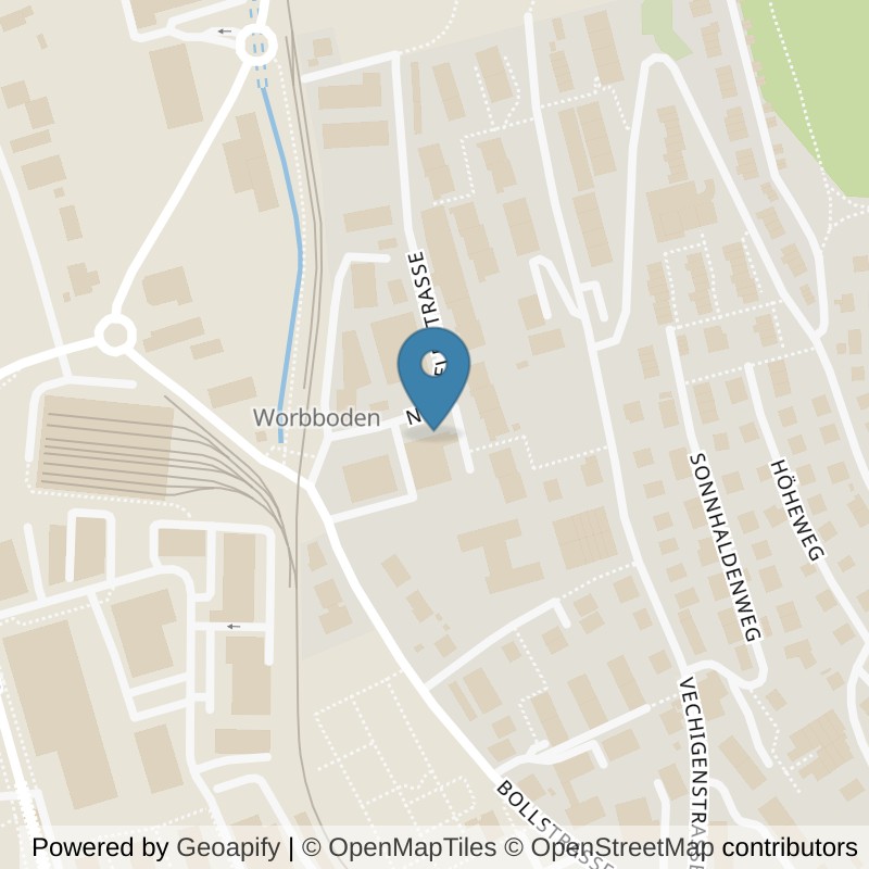 Map: location of update Fitness Worb in Worb
