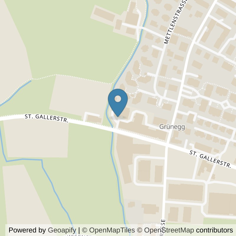 Map: location of update Fitness Zuzwil in Zuzwil