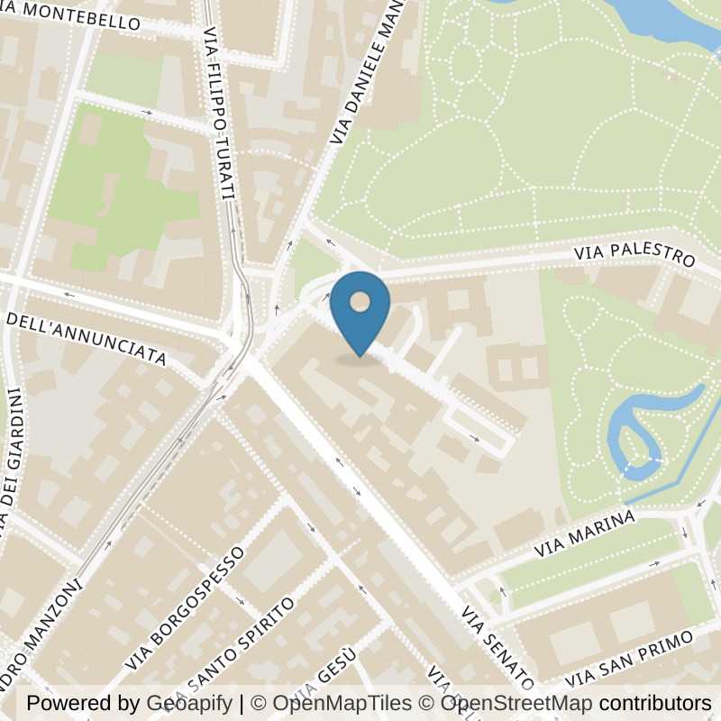 Map: location of Virgin Active Milano Cavour in Milano