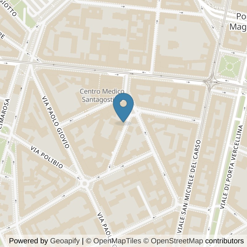 Map: location of Virgin Active Milano Corso Vercelli in Milano