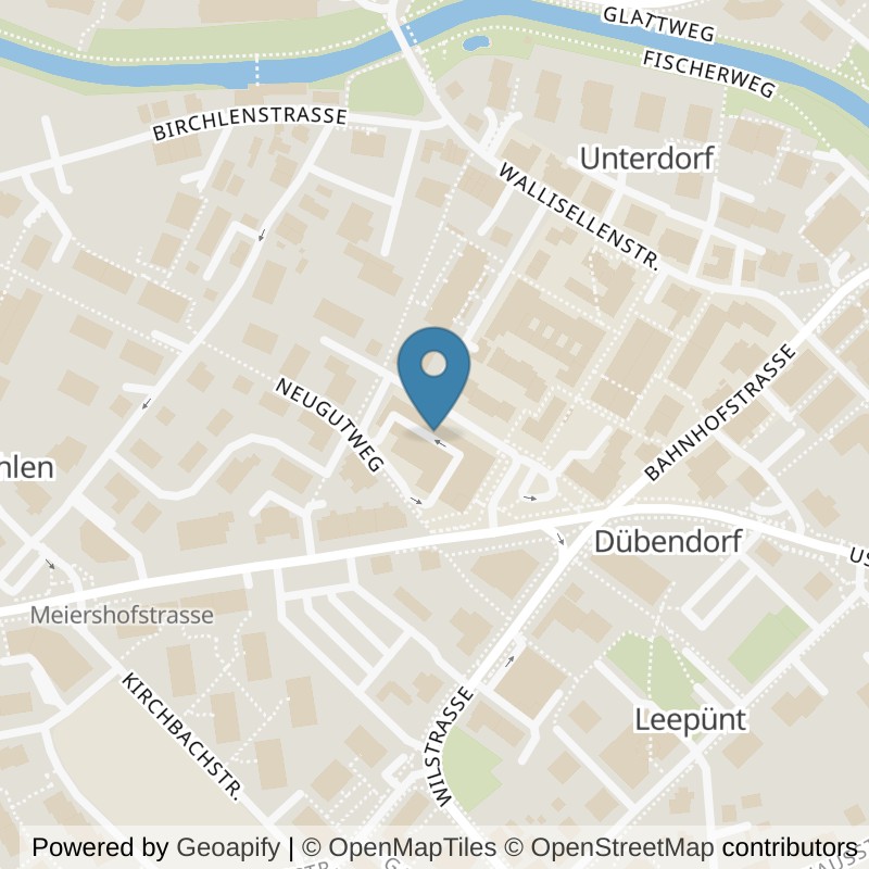 Map: location of Vitaltraining in Dübendorf