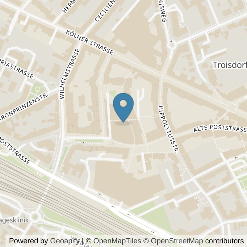 Map: location of VIVA Fitness Troisdorf in Troisdorf