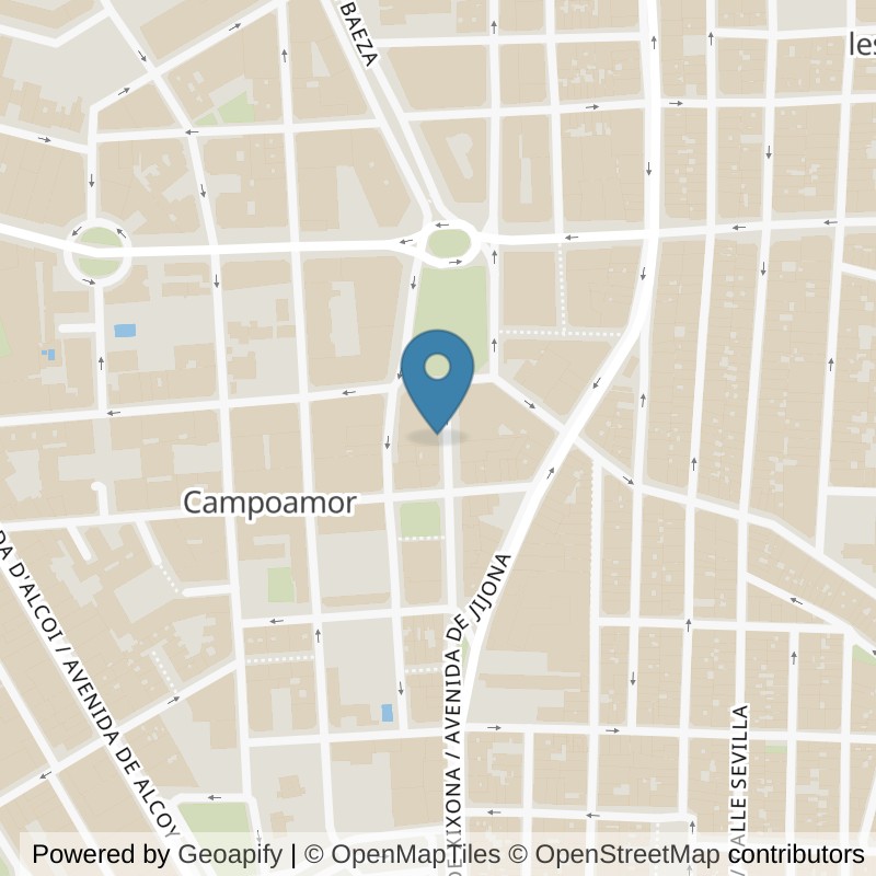 Map: location of VivaGym Alicante Plaza América in Alicante